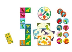 Djeco Bingo/Memo/Domino Dinosaurus -Kinderspel Winkel djeco bingo memo domino dinosaurus 1