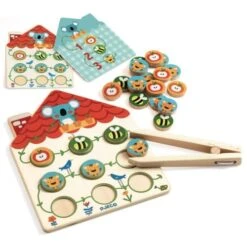 Djeco Educatieve Spellen - Houten Telspel Pinstou, 3+ -Kinderspel Winkel djeco educatieve spellen houten telspel pinstou 3 1