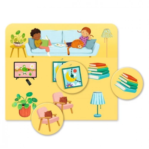 Djeco Spellen, Kinderspellen - Loto, La Maison, Het Huis, 2+ 5 Djeco Spellen, Kinderspellen - Loto, La Maison, Het Huis, 2+ - Afbeelding 3