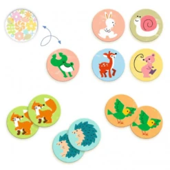 Djeco Spellen, Kinderspellen - Memo, Petits Amis, Kleine Vriendjes, 3+ -Kinderspel Winkel djeco spellen kinderspellen memo petits amis klein 1