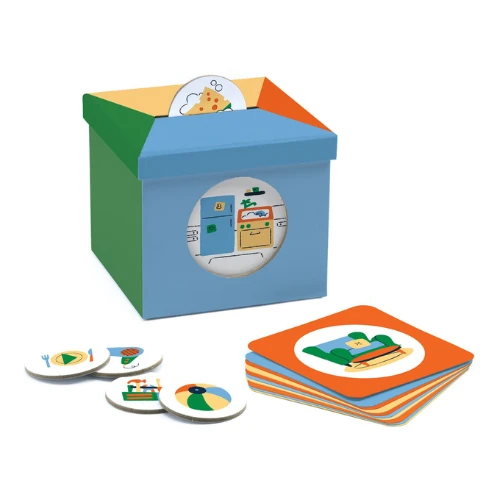 Djeco Spellen, Kinderspellen - Sorteerspel Kioukoi Maison, 3+ 3 Djeco Spellen, Kinderspellen - Sorteerspel Kioukoi Maison, 3+