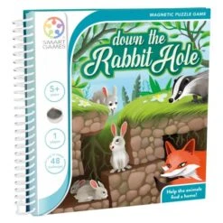 SmartGames Magneet Puzzel, Spel - Down The Rabbit Hole (48 Opdrachten), 5+