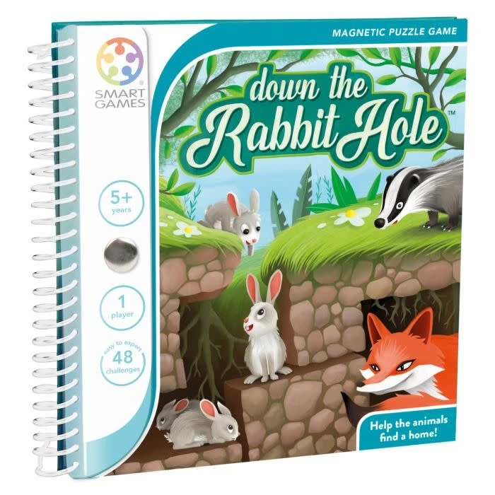 SmartGames Magneet Puzzel, Spel - Down The Rabbit Hole (48 Opdrachten), 5+ 3 SmartGames Magneet Puzzel, Spel - Down The Rabbit Hole (48 Opdrachten), 5+
