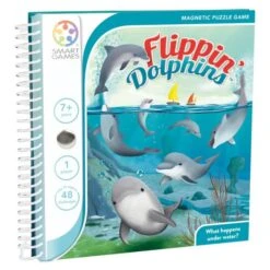 Kinderspel Winkel 7 SmartGames Magneet Puzzel, Spel - Flippin' Dolphins (48 Opdrachten), 7+