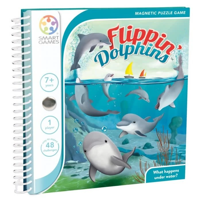 SmartGames Magneet Puzzel, Spel - Flippin' Dolphins (48 Opdrachten), 7+