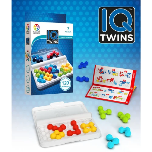 SmartGames Spellen, Braingames - IQ Twins (120 Opdrachten) 6 SmartGames Spellen, Braingames - IQ Twins (120 Opdrachten) - Afbeelding 4